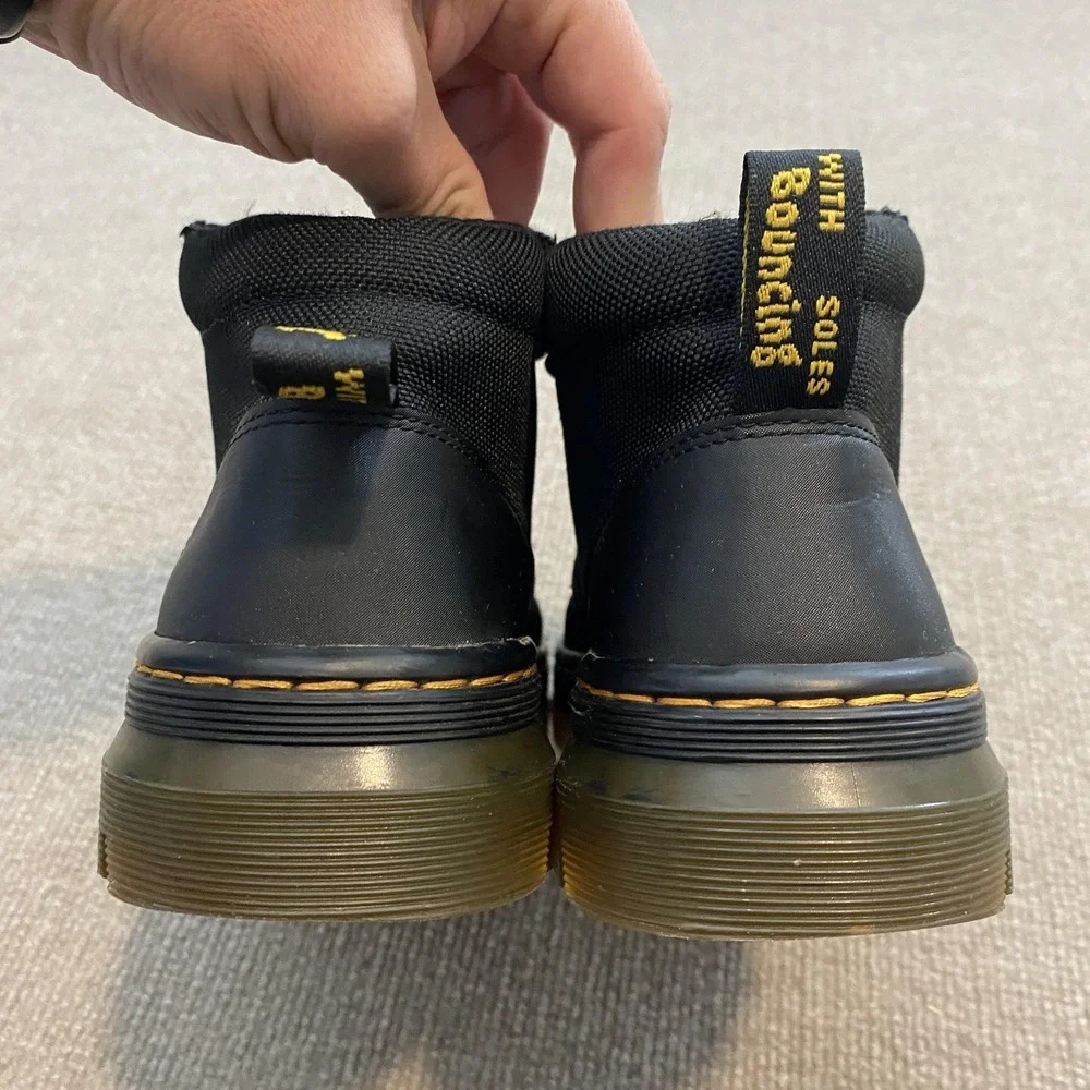 Dr. Martens Bonny Boots Mens 6 Womens 7 Black Nylon Chukka Ankle Lace Up Y2K